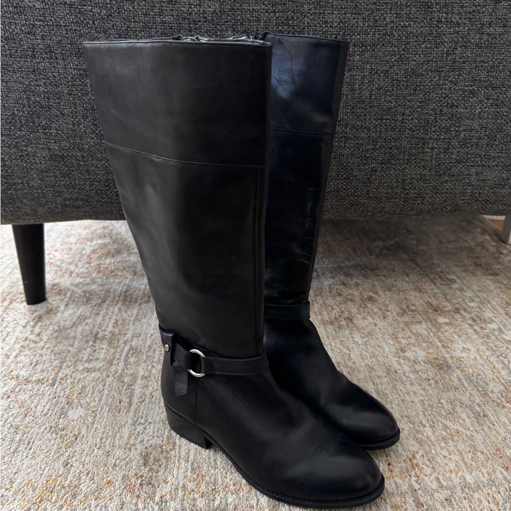 Ralph Lauren Black Combat & Moto Boots